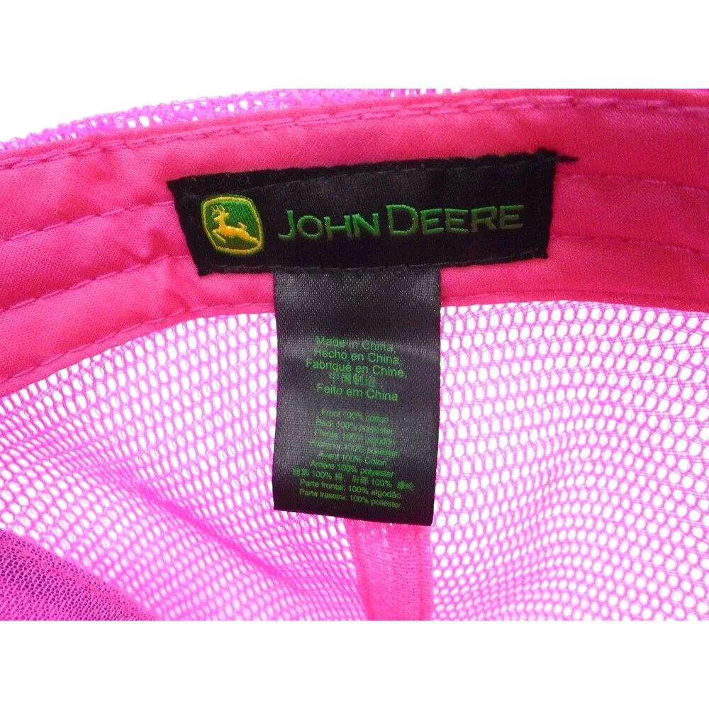 John Deere Womens Mesh Trucker Baseball Snapback Hat Cap - Picture 7 of 7